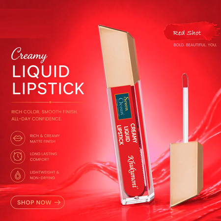 Seven Ocean Creamy Liquid Lipstick - Red Shot