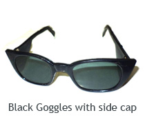 Black Goggles with Side Cap